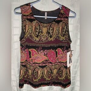 White Stag Elegant Black and Gold Top